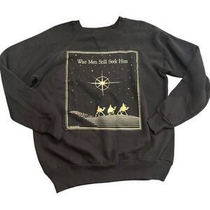 Hanes Black Sweatshirt with Gold Design